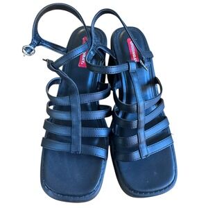 Unionbay Black Gladiator Strappy Heeled Sandals Women's Size 8.5